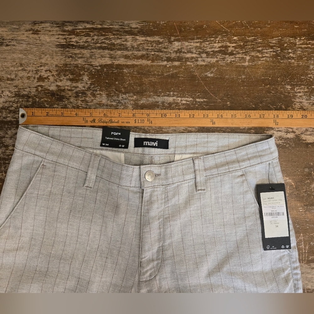 MAVI MENS Light Gray Flat Front Shorts - Picture 5 of 15